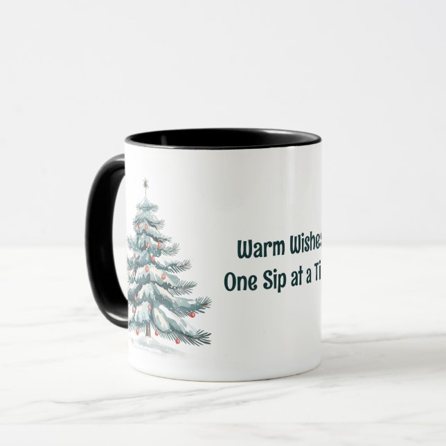 Christmas Mug | Rustic Nordic Holiday Design (Front Left)