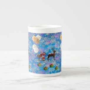 Christmas Mug, Santa Bone China Mug