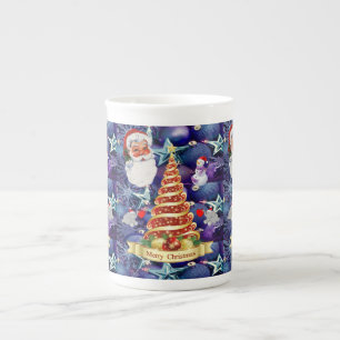 Christmas Mug, Santa Bone China Mug