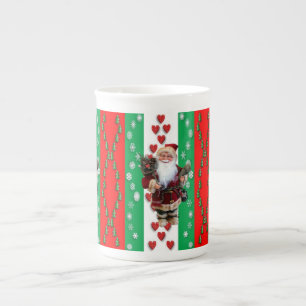 Christmas Mug, Santa Bone China Mug