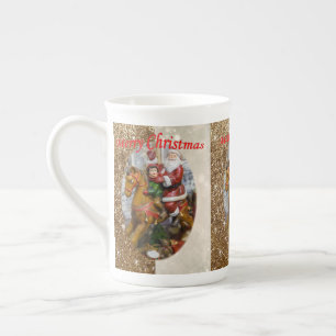 Christmas Mug, Santa, Merry Christmas Bone China Mug