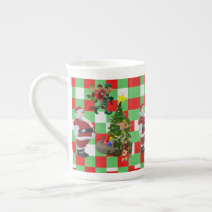 Christmas Mug, Santa, Merry Christmas Bone China Mug