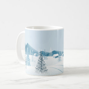 Christmas Mug-Snow Scene Coffee Mug