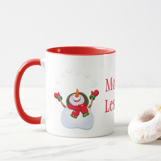 Christmas Mug-Snowman-Mo' adim Lesimkha Mug (With Donut)