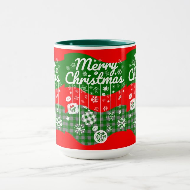 Christmas Mug – White Ornaments & Merry Christmas  (Centre)