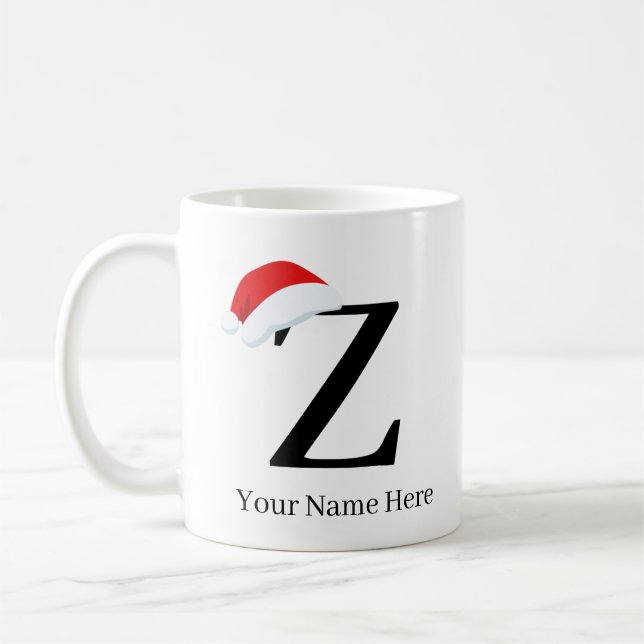 Christmas Mug "Z" Initial (Left)