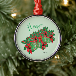 Christmas Mugs : Christmassy feeling  Metal Ornament