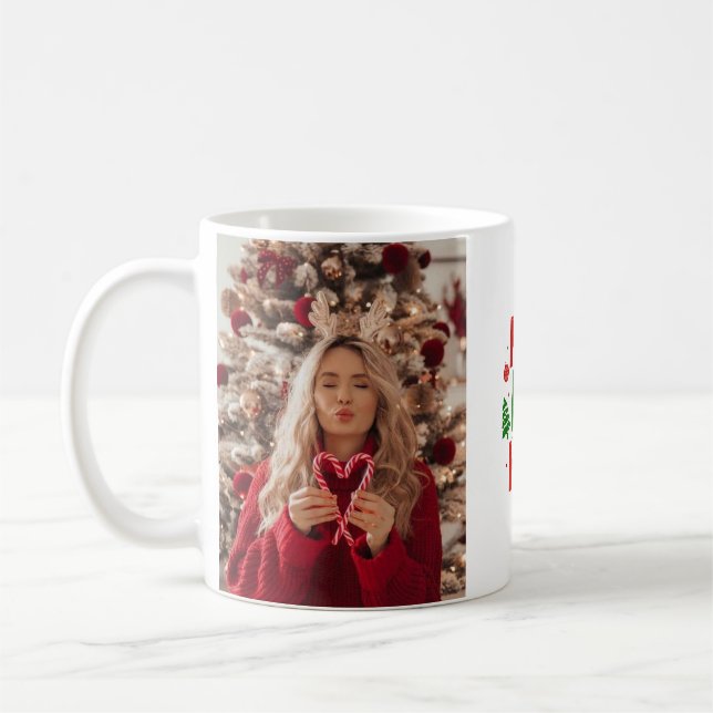 Christmas mugs, holiday mugs, personalized mugs, C Coffee Mug (Left)