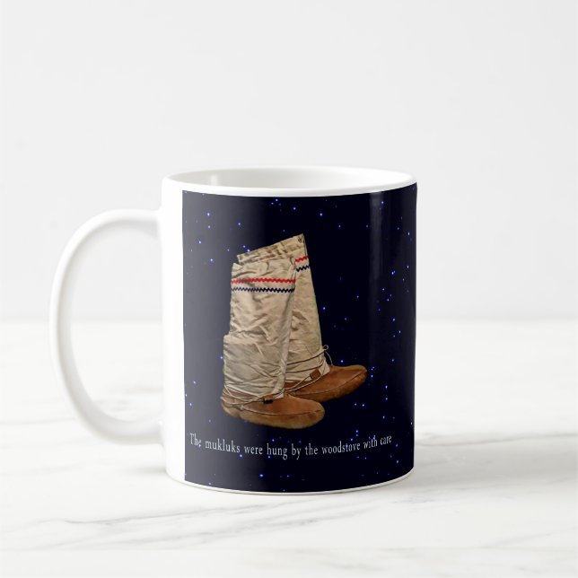 Christmas Mukluks Coffee Mug (Left)
