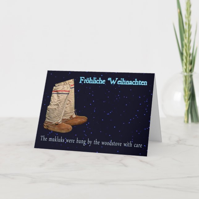 Christmas Mukluks Holiday Card (Front)