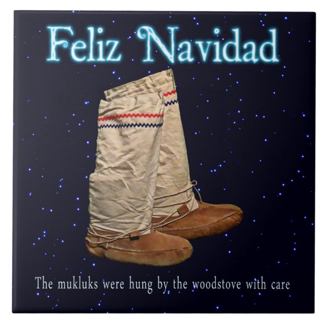 Christmas Mukluks Tile (Front)