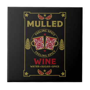 Christmas Mulled Red Wine Drink Tile