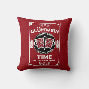 Christmas Mulled Red Wine Glühwein    Throw Pillow