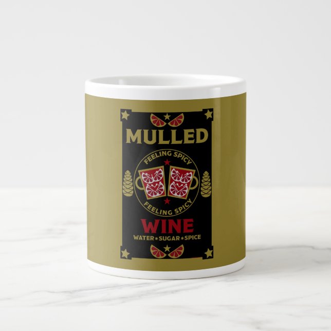 Christmas Mulled Red Wine  Large Coffee Mug (Front)