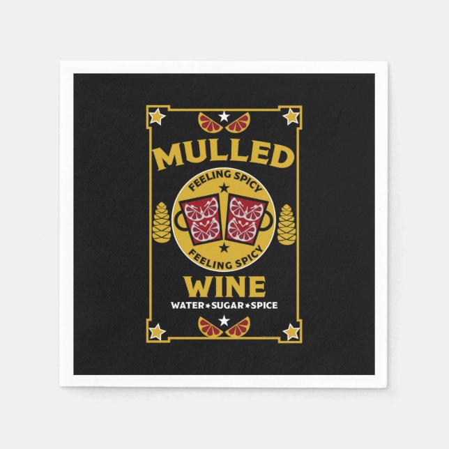 Christmas Mulled Red Wine  Napkin (Front)
