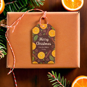 Christmas mulled wine spicy brown gift tags