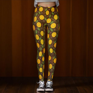 Christmas mulled wine spicy brown leggings