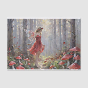 Christmas Mushroom Fairy Decoupage Tissue Paper