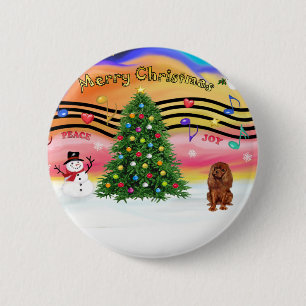Christmas Music 2 - Cavalier (Ruby) 2 Inch Round Button