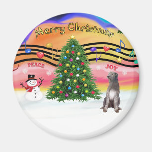Christmas Music 2 - Irish Wolfhound 1 Magnet