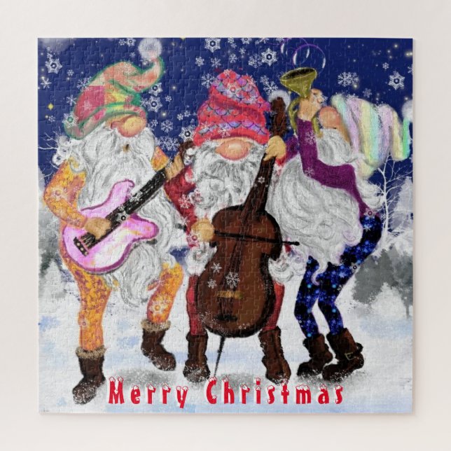 Christmas Music Band Gnomes Puzzle (Vertical)