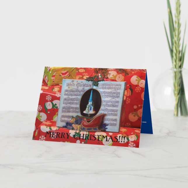 Christmas Music Book closeup Card (Front)