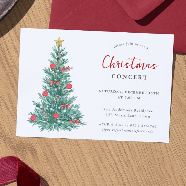 Christmas Music Concert Simple Elegant Invitation (Creator Uploaded)