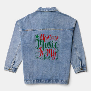 Christmas Music Is My Jam Denim Jacket