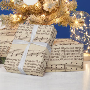 Christmas  Music Peace on Earth Wrapping Paper