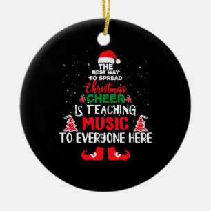 Christmas Music Teachers , Funny Teachers Ceramic Ornament