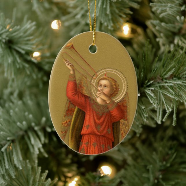 Christmas Musician Angels, Vintage Renaissance Ceramic Ornament (Tree)