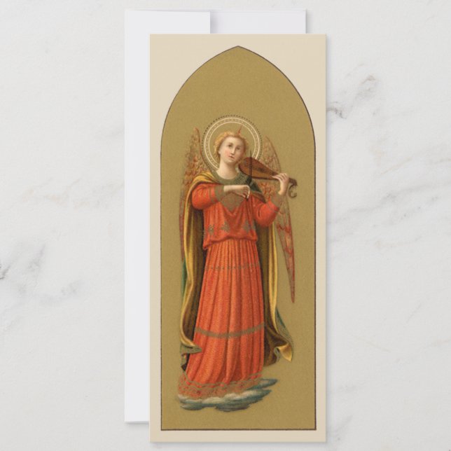 Christmas Musician Angels, Vintage Renaissance Invitation (Front)