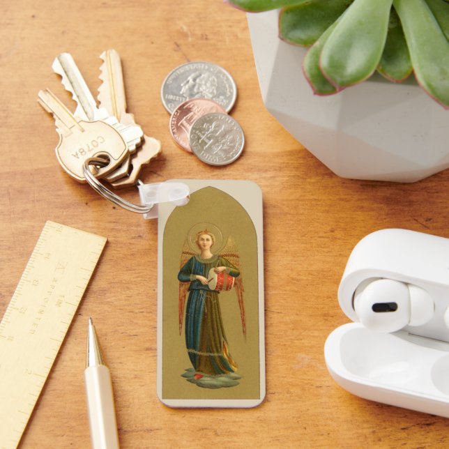 Christmas Musician Angels, Vintage Renaissance Keychain (Desk)