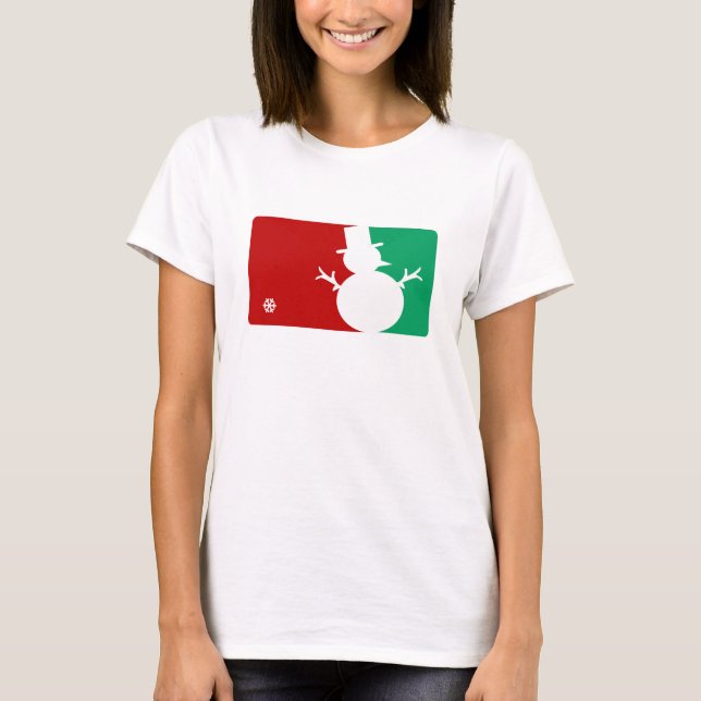 Christmas MVP Sports Style Winning Snowman logo T-Shirt (Front)