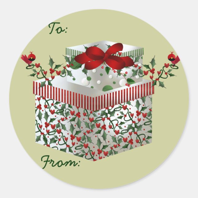 Christmas Name Tags! Classic Round Sticker (Front)