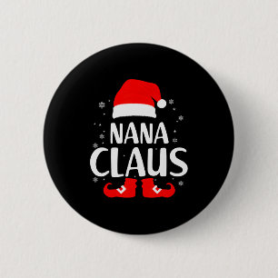 Christmas Nana Claus Leopard Family Matching Pajam 2 Inch Round Button