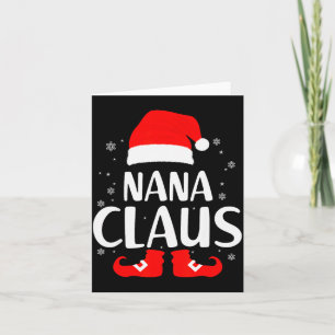 Christmas Nana Claus Leopard Family Matching Pajam Card