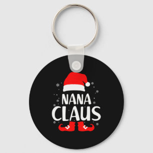 Christmas Nana Claus Leopard Family Matching Pajam Keychain
