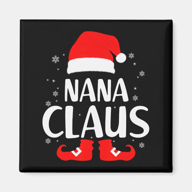 Christmas Nana Claus Leopard Family Matching Pajam Magnet (Front)