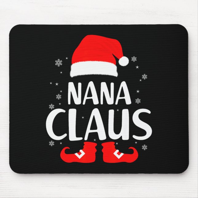 Christmas Nana Claus Leopard Family Matching Pajam Mouse Pad (Front)