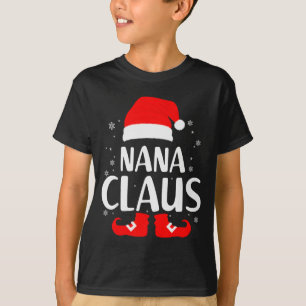 Christmas Nana Claus Leopard Family Matching Pajam T-Shirt