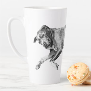 Christmas Nap, Pit Mix Peace Latte Mug