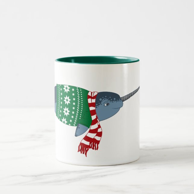 Christmas Narwhal Mug (Center)
