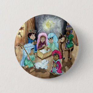 Christmas Nativity 2 Inch Round Button