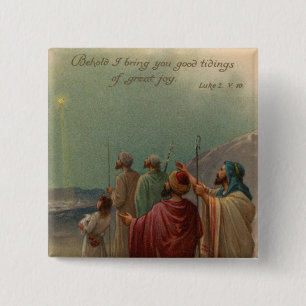 Christmas Nativity 2 Inch Square Button