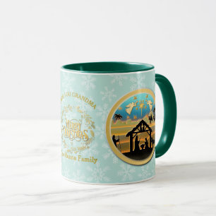Christmas Nativity and Love You Grandma Mug