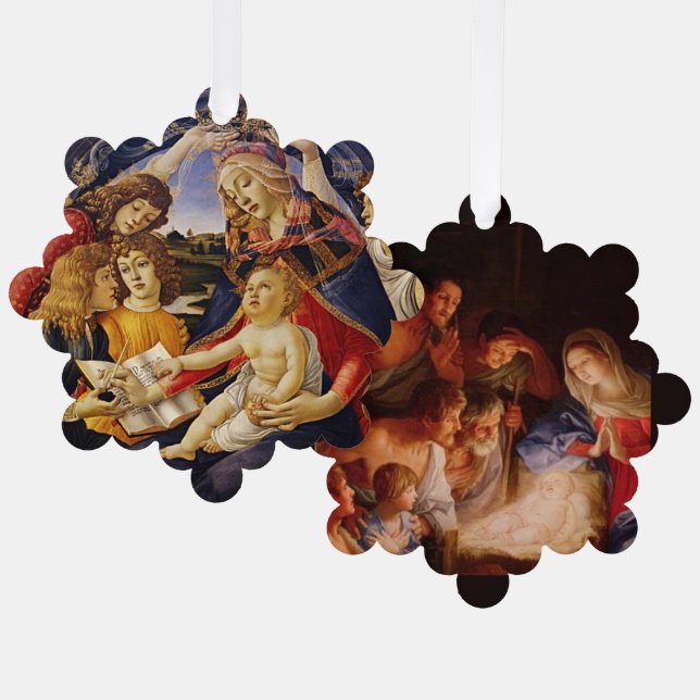 Christmas Nativity Art Ornament Card (Front/Back)