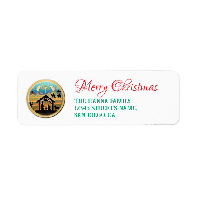 Christmas Nativity Baby Jesus in Manger Scene (Front)