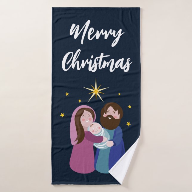 Christmas Nativity Bath Towel Set (Bath Towel)