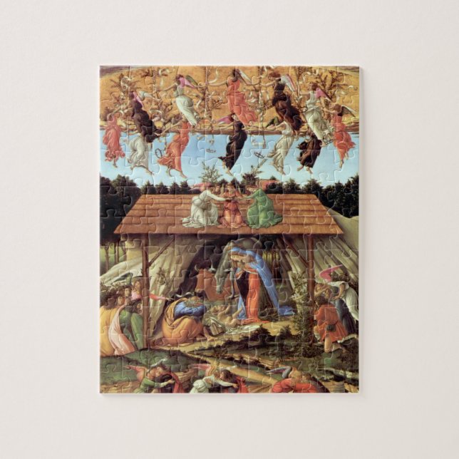 Christmas Nativity, Birth of Christ by Botticelli Jigsaw Puzzle (Vertical)